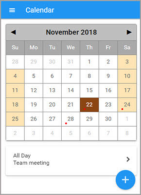 Mobile CRM Calendar app