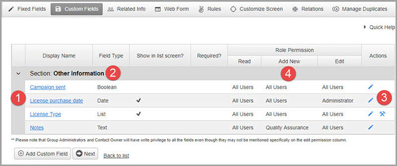 Contact Manager software allows adding UDF fields to match needs