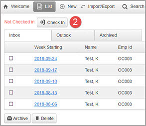 Timesheet Check In