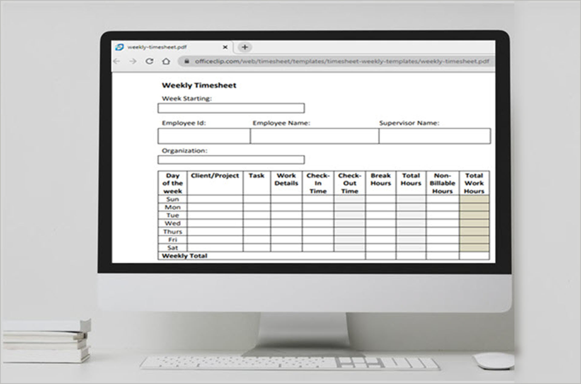 Simple Timesheet Templates to Record Time