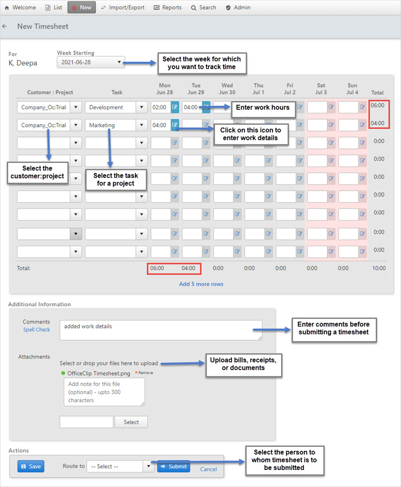 manual timesheet entry in periodic mode