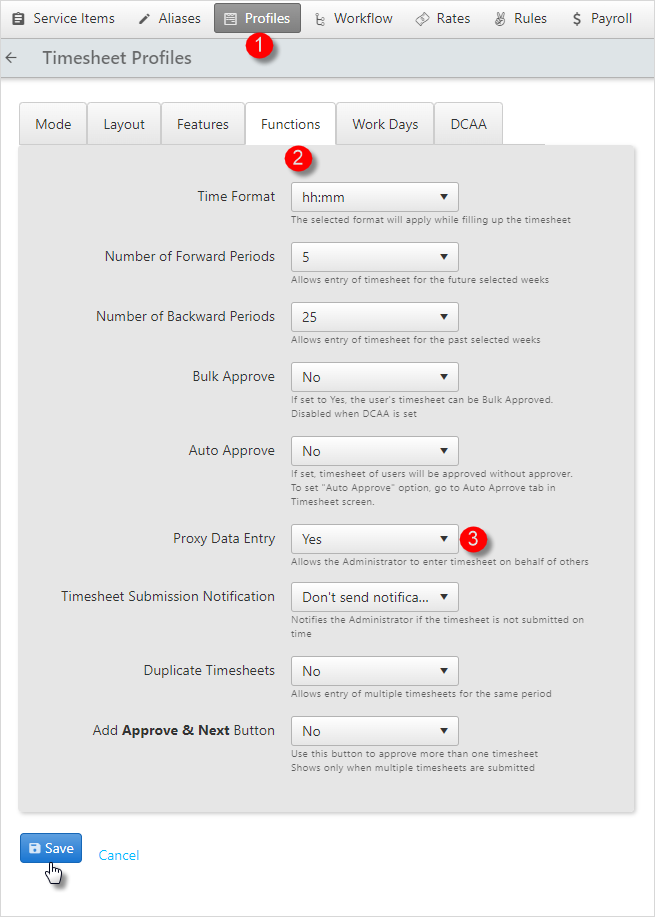 setting up profiles