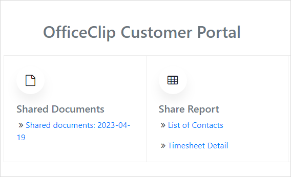 customer portal to share documents