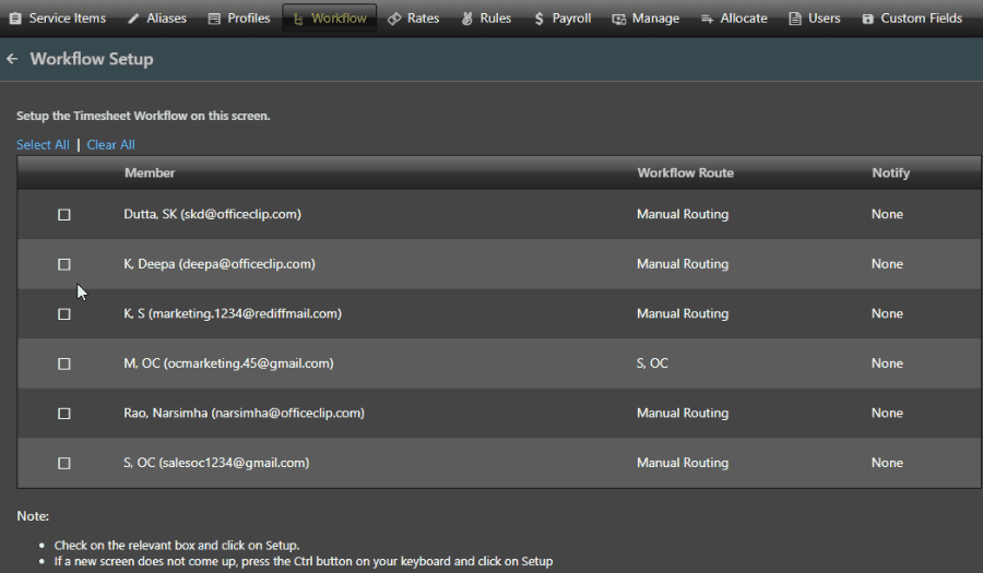 timesheet approvals workflow